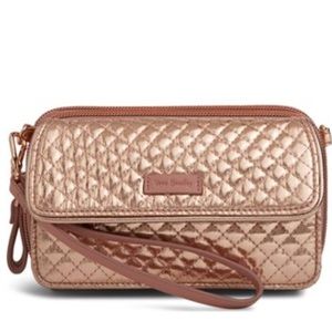 Vera Bradley rose gold crossbody/wristlet NWT